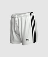 Kids GAA Official Match Shorts White Black